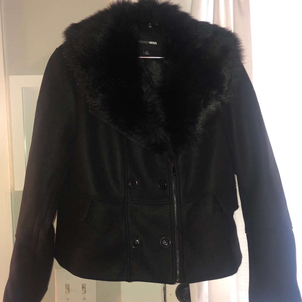 FashionNova Manhattan vegan winter coat